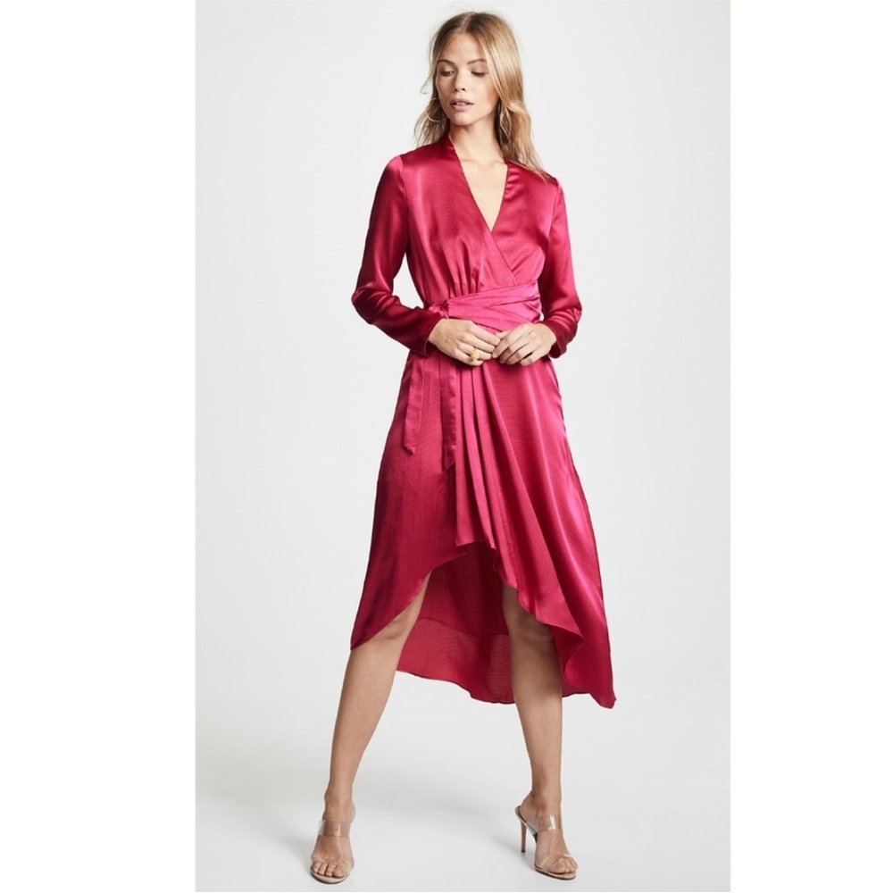 Equipment Adisa Satin High-Low Dress NWOT